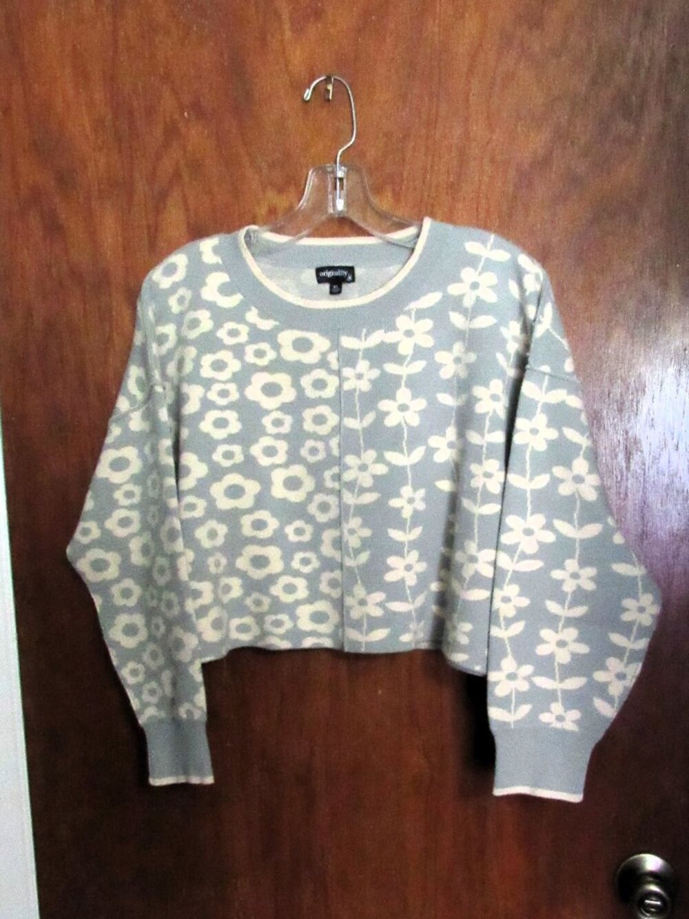 ORIGINALITY,  CROP TOP SWEATER XL PIT TO PIT 23, LENGTH 17"